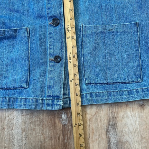 Old Navy Denim Chore Jacket Womens XL Utility Workwear Pockets 90s - Picture 5 of 6